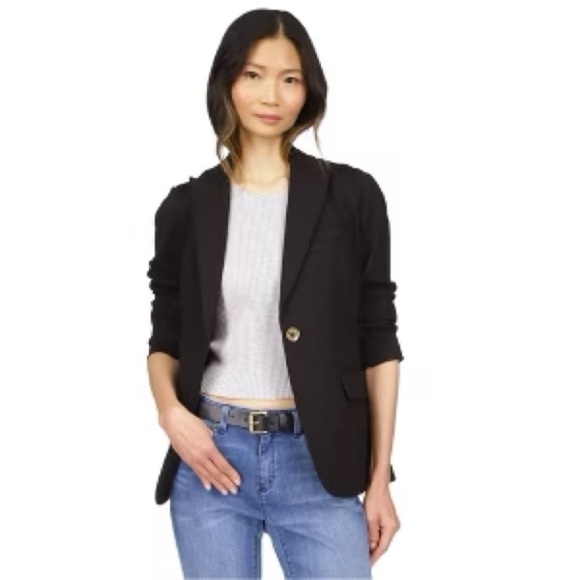 Michael Kors Womens Stretch Knit One Button Blazer Jacket - Picture 1 of 7